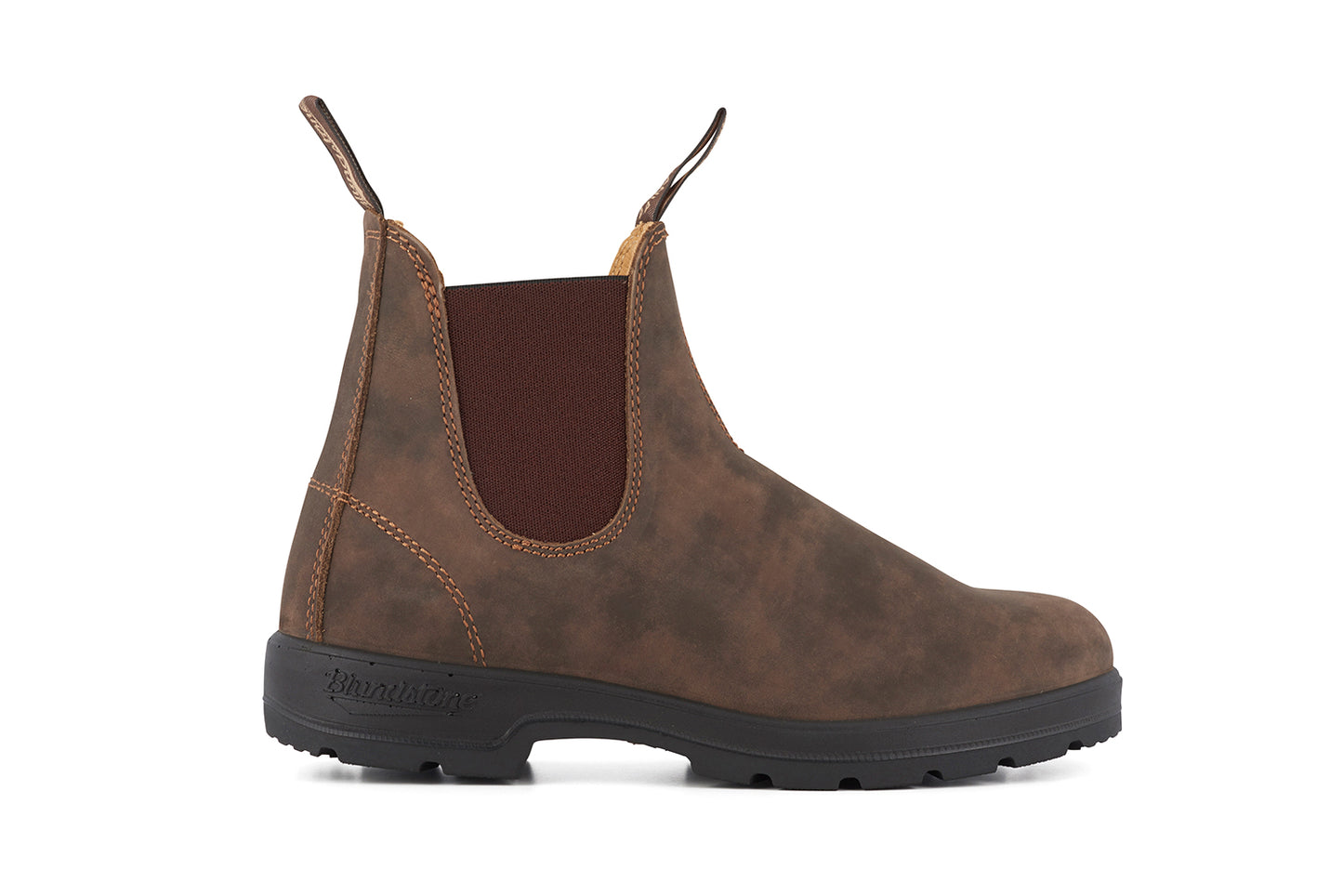 Blundstone 585 Rustic Brown Elastic Sided Chelsea Boots Sizes 8-12