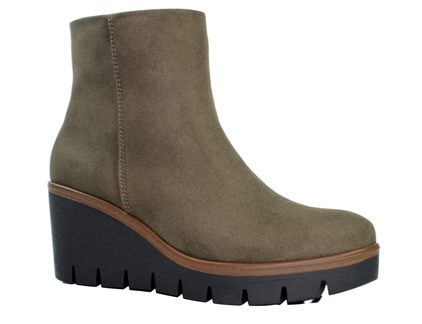 Susst BUDDY25 Khaki Micro Wedge Ankle Boot