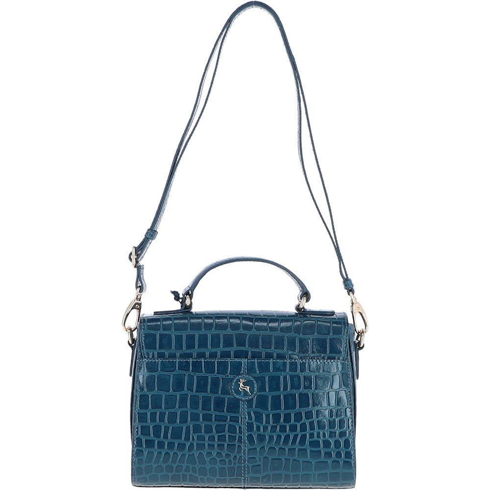 Ashwood Leather C-55 Teal Leather Handbag