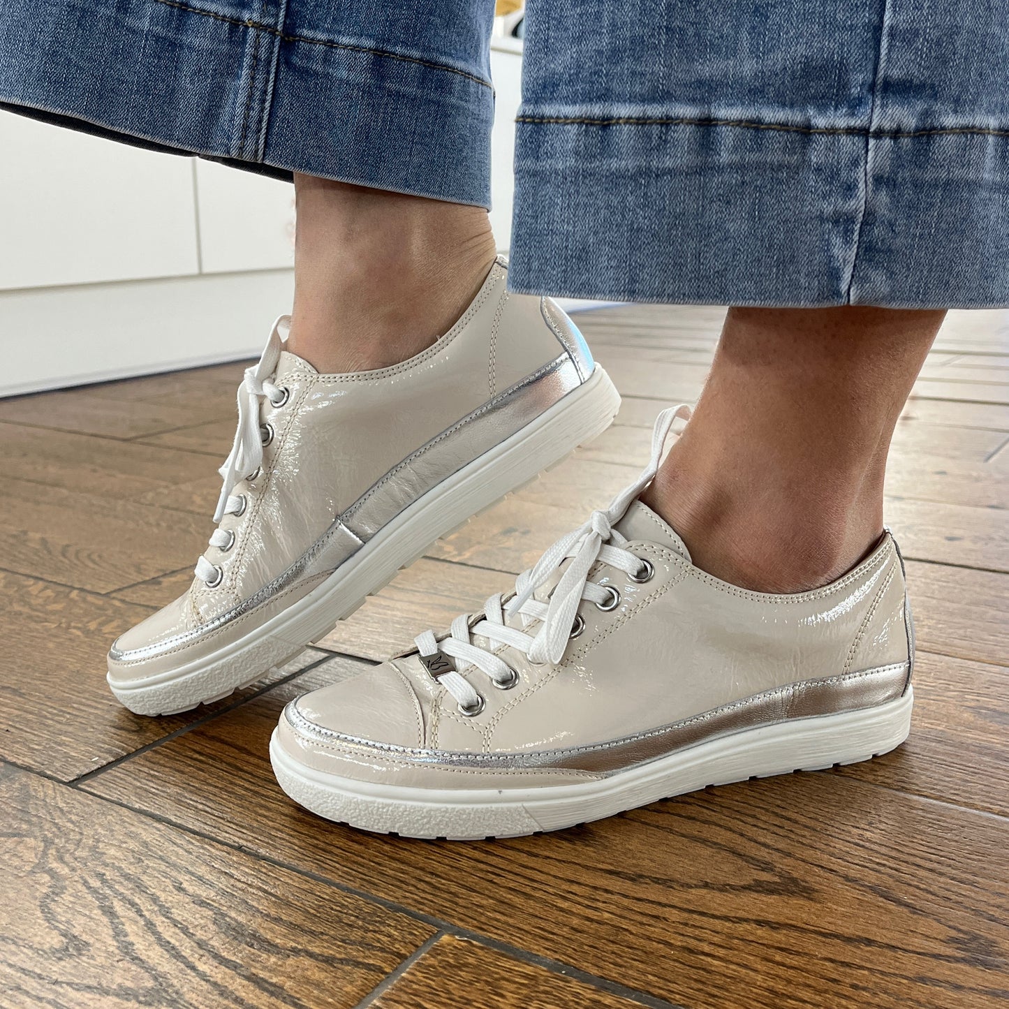 Caprice 9-23654-42-130 Snow Combi Lace Trainers