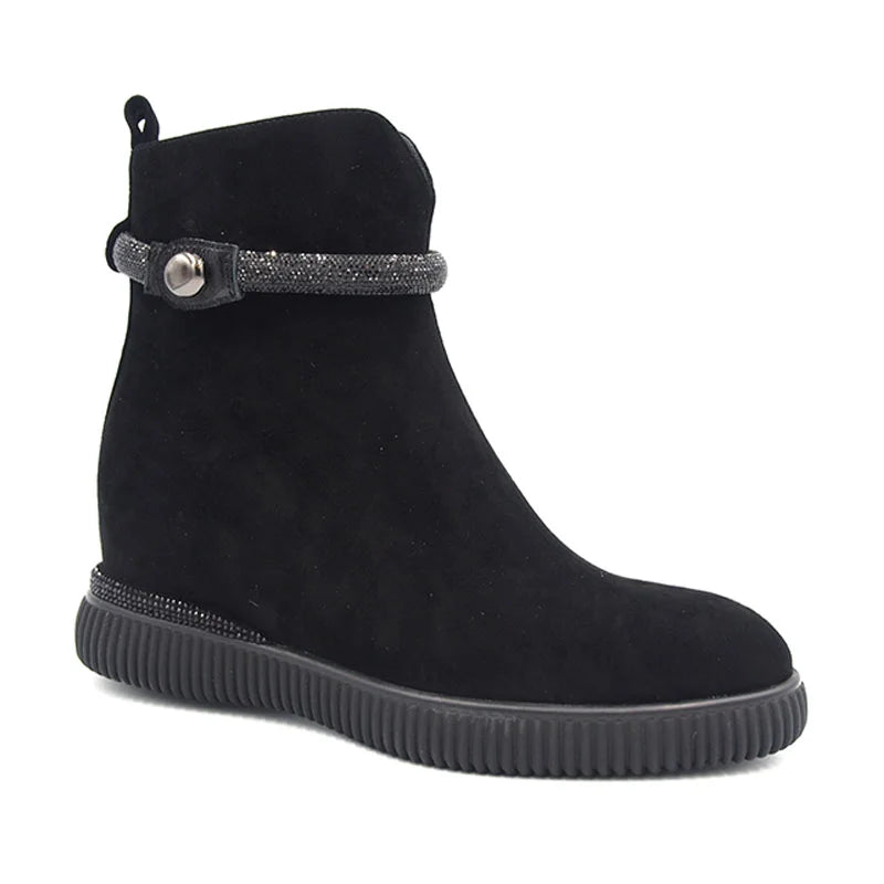 Loretta Vitale C2439103 Black Suede Ankle Boots