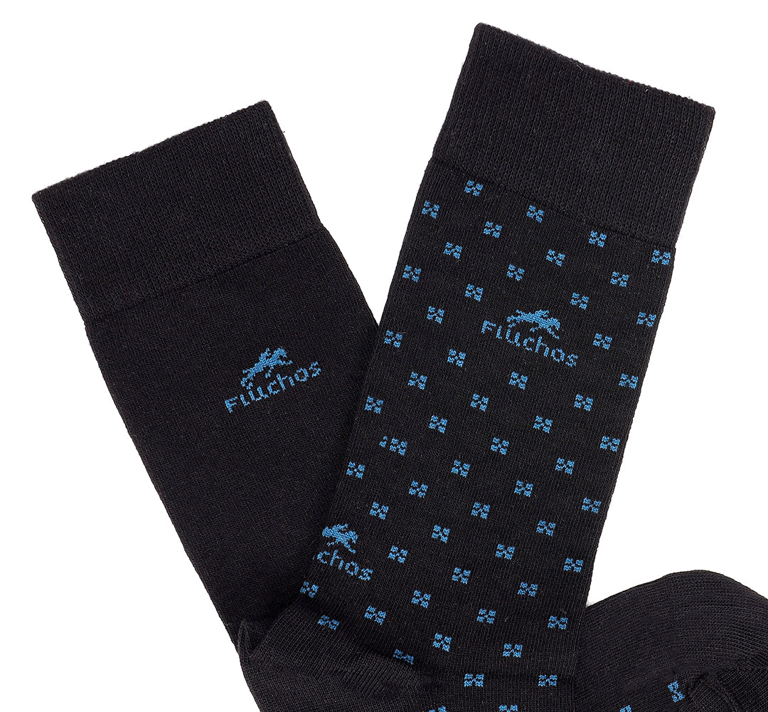 Fluchos CA009 Navy 2 Pack Socks Size 40-46