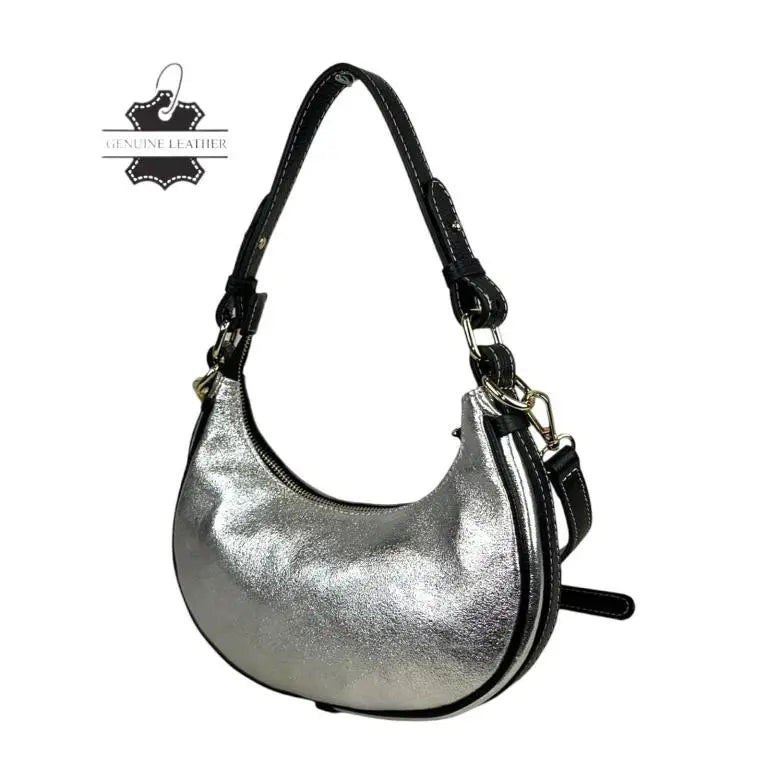 Chenson & Gorett CGBS3804-S Silver Crescent Handbag