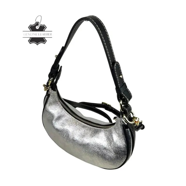 Chenson & Gorett CGBS3804-S Silver Crescent Handbag