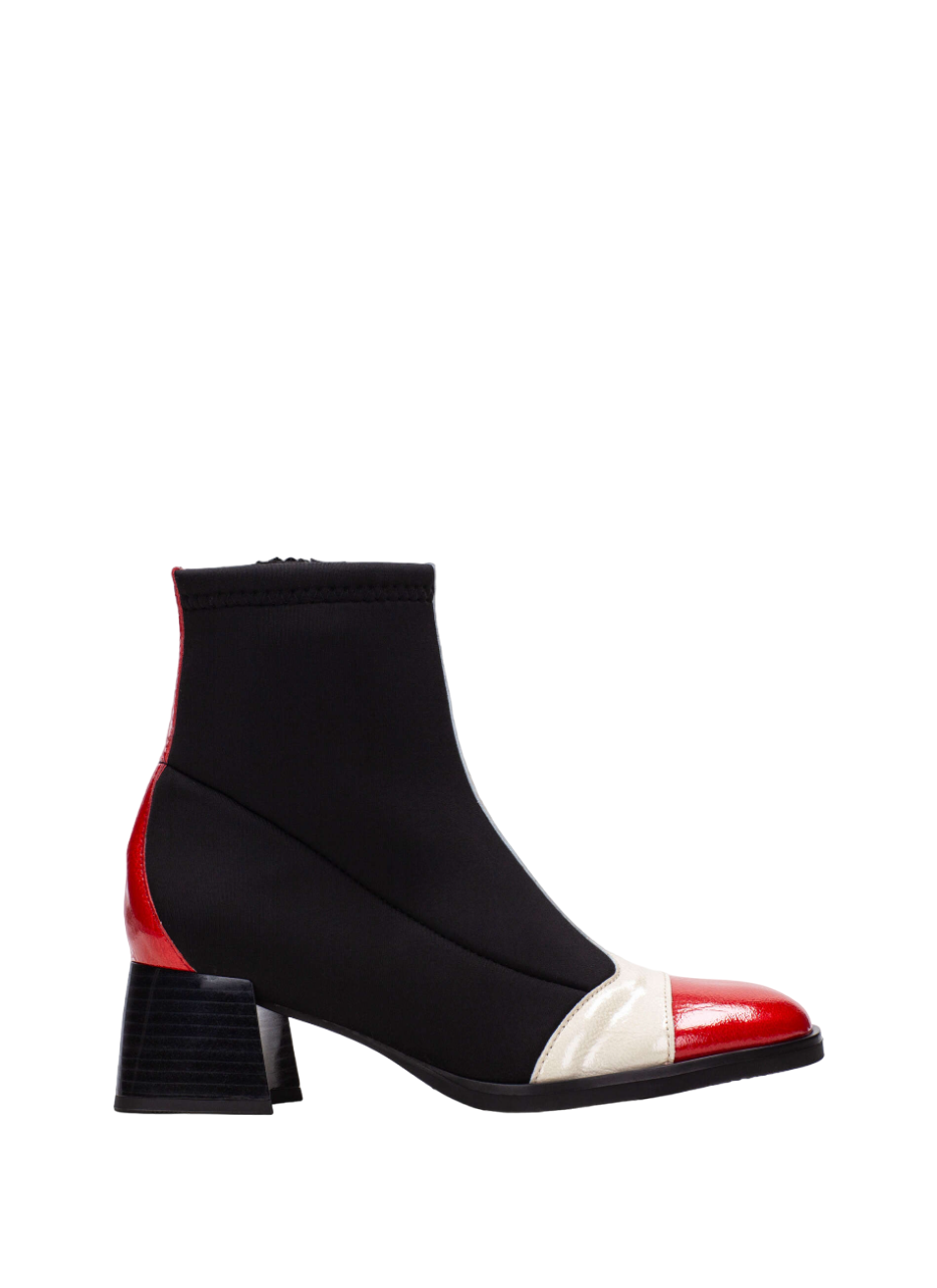 Hispanitas CHI243583 Milan Black, Red & Cream Combi Boots