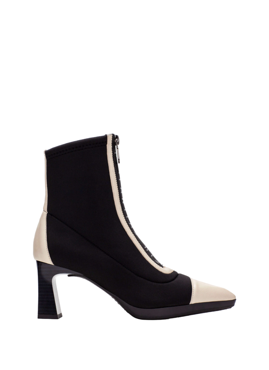 Hispanitas CHI243714 Ankara Black & Cream Heel Boots