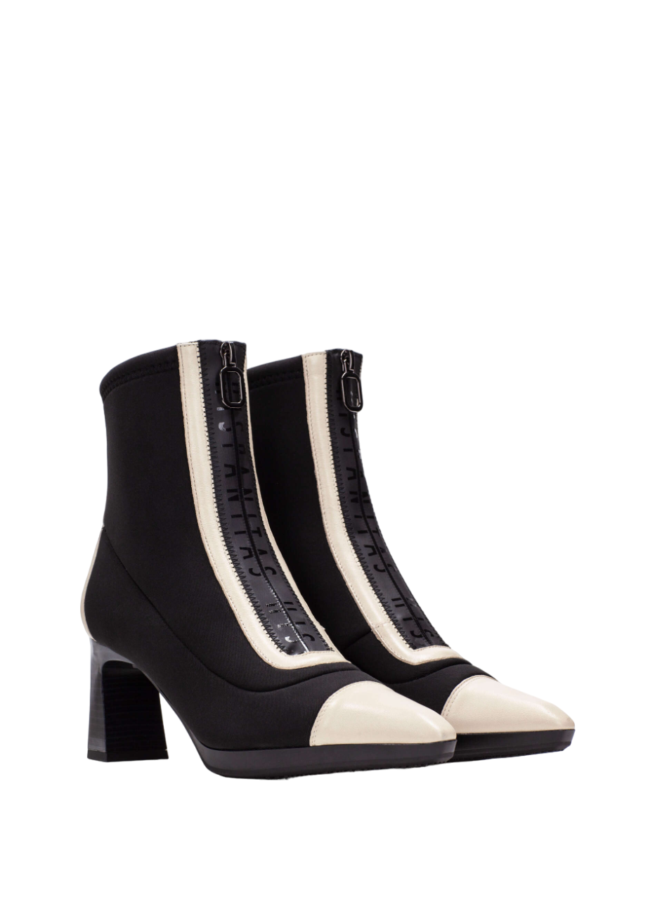 Hispanitas CHI243714 Ankara Black & Cream Heel Boots