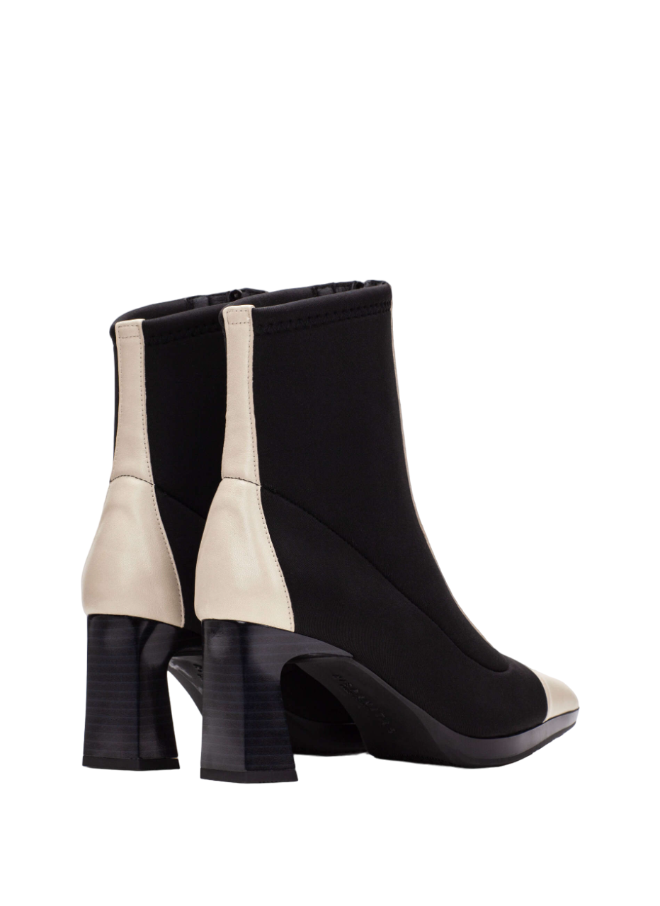 Hispanitas CHI243714 Ankara Black & Cream Heel Boots