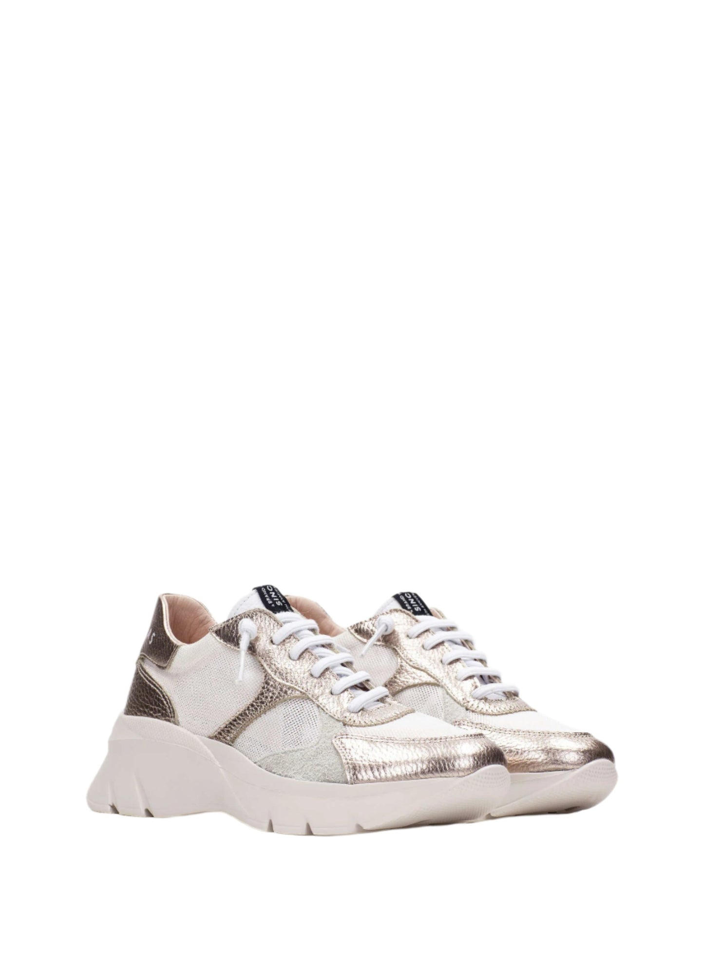 Hispanitas CHV253819 Gold, White & Cream Sneakers