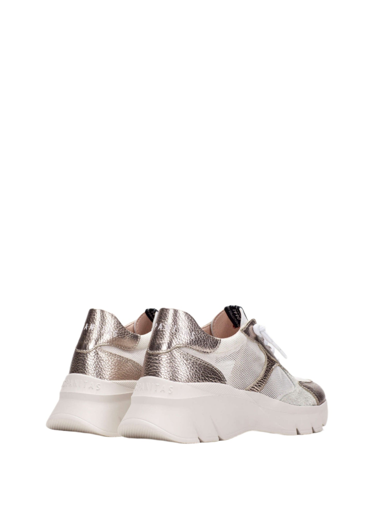 Hispanitas CHV253819 Gold, White & Cream Sneakers