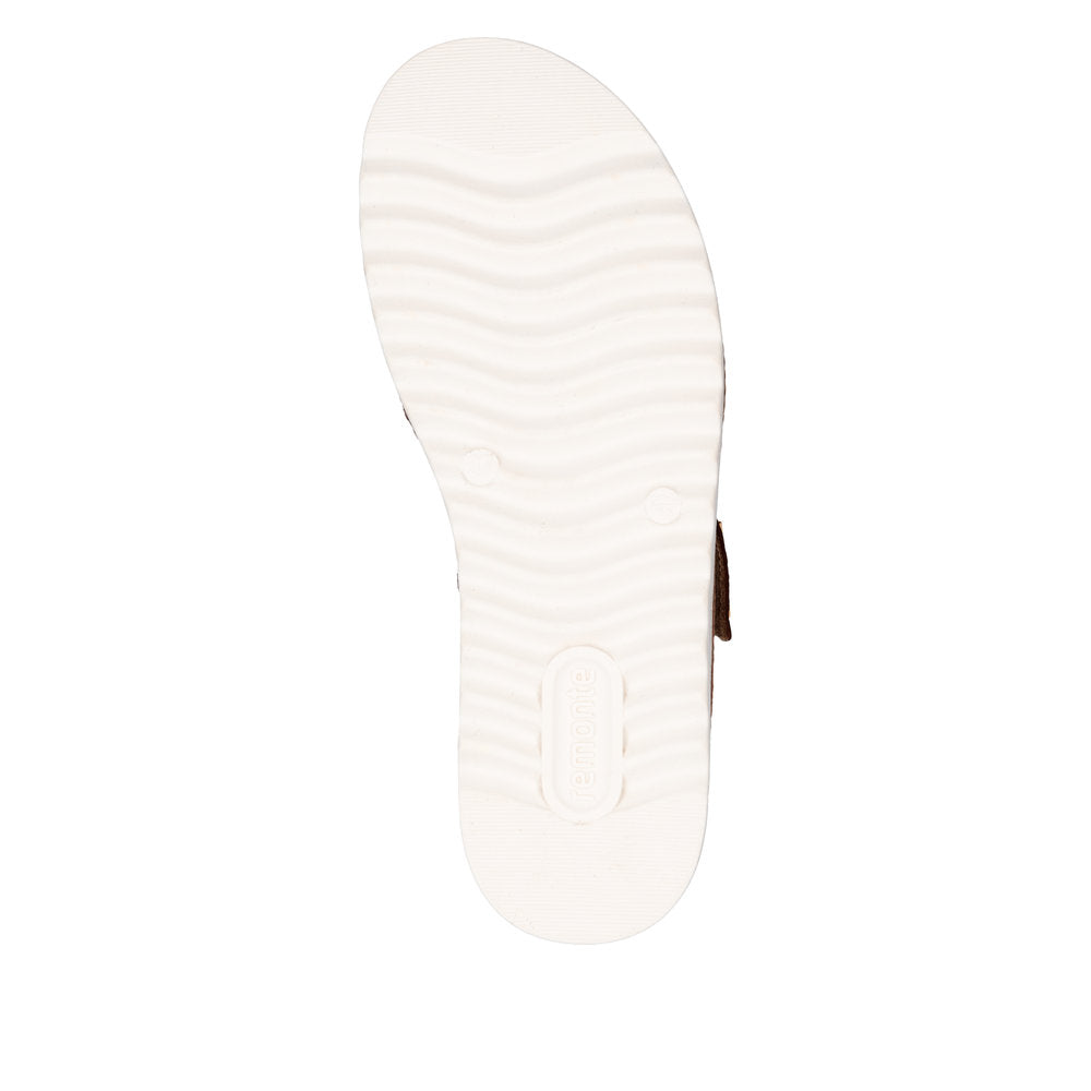 Remonte D0Q59-24 Brown Velcro Sandals with Slingback Strap