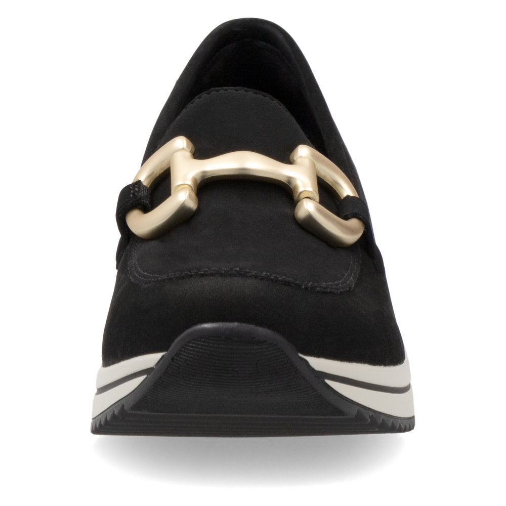 Remonte D0T12-02 Black H Fit Slip On Moccasins