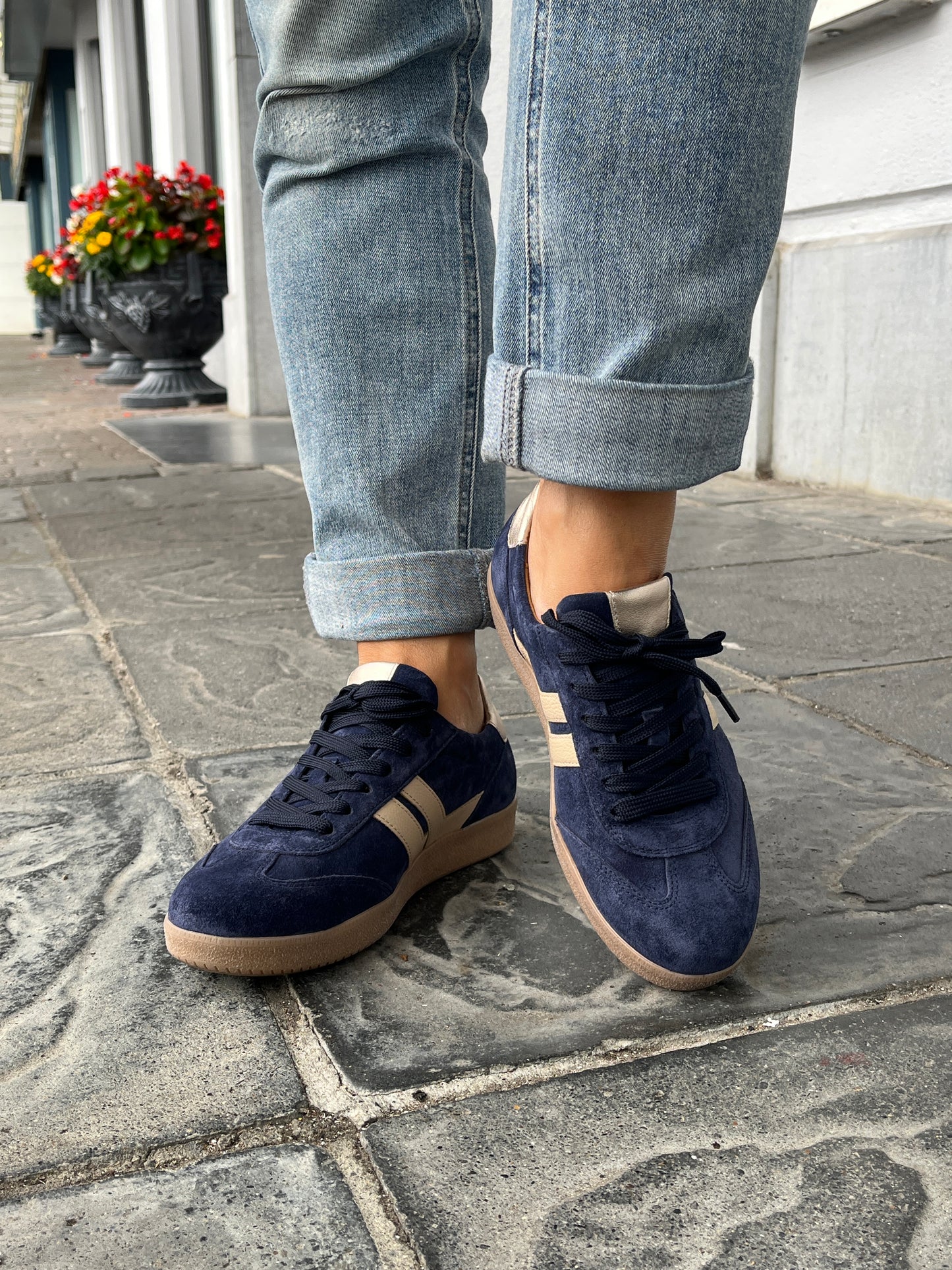 Gabor 73.300.16 Navy Blue & Beige Trainers