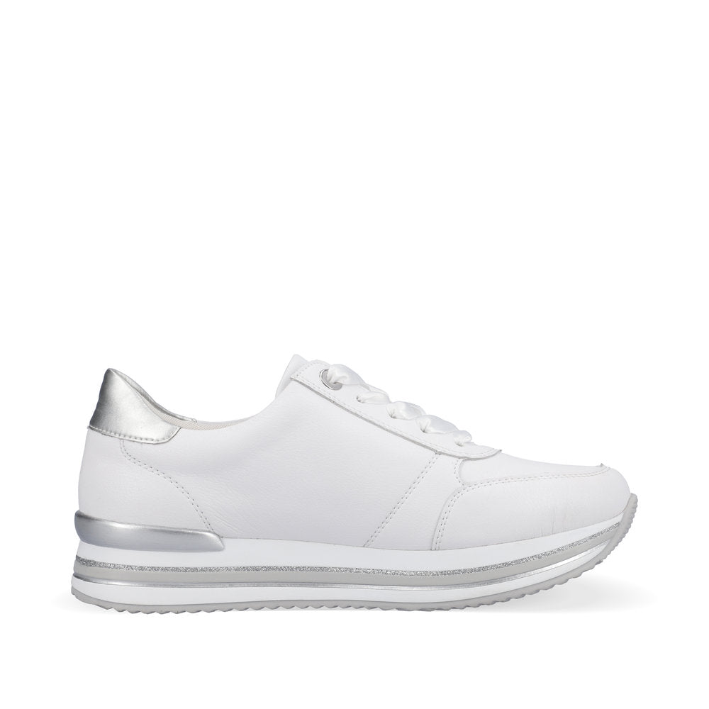 Remonte D1313-82 White & Silver Combi Sneakers