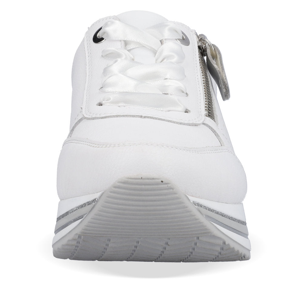 Remonte D1313-82 White & Silver Combi Sneakers