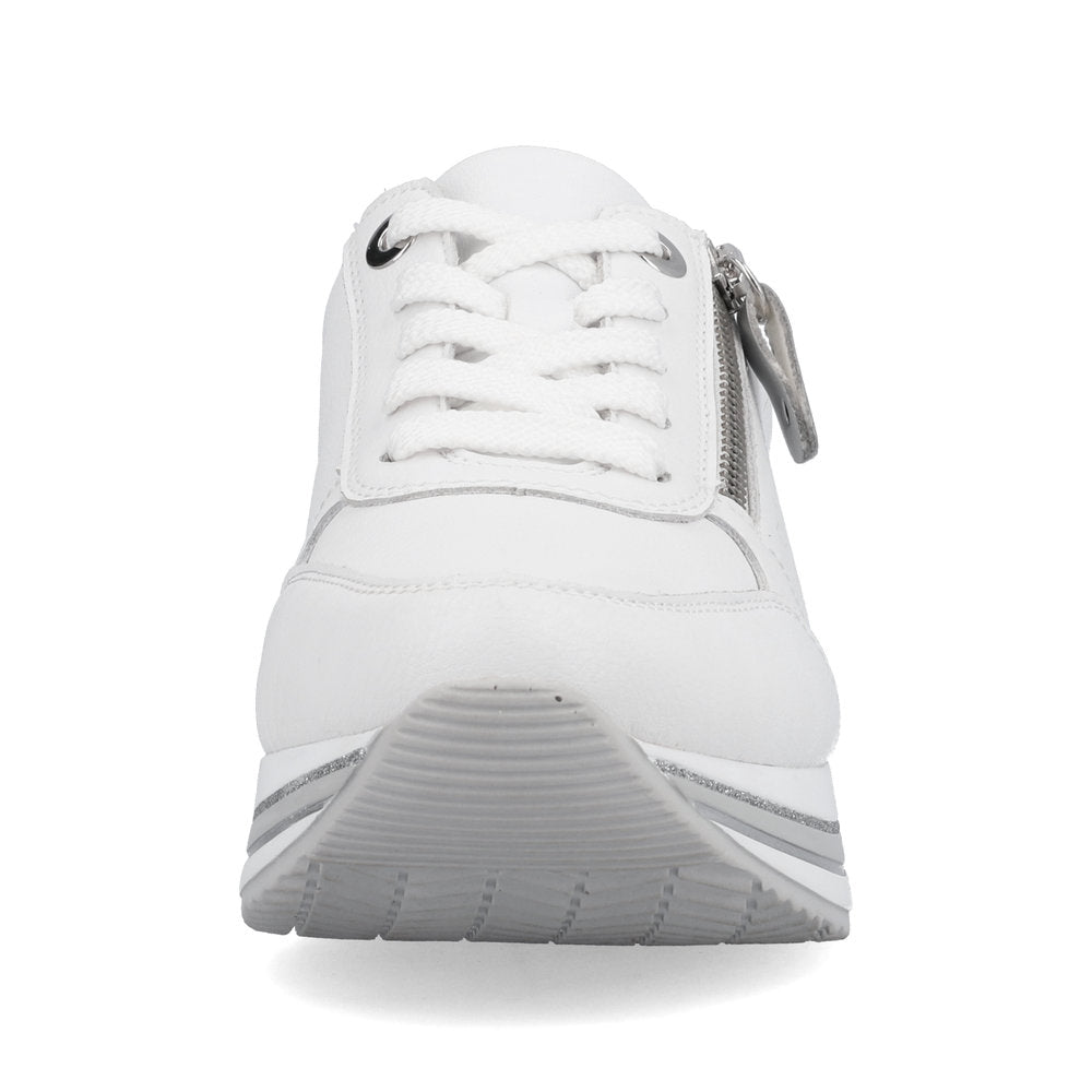 Remonte D1313-82 White & Silver Combi Sneakers