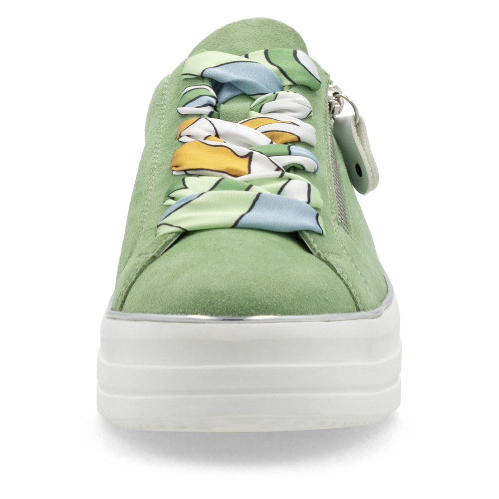 Remonte D1C06-52 Green & White Combi Trainers with Zip
