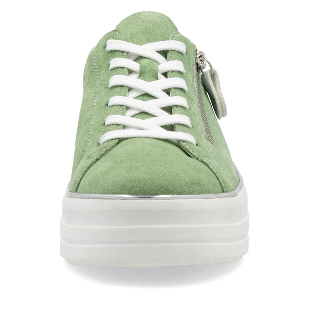 Remonte D1C06-52 Green & White Combi Trainers with Zip