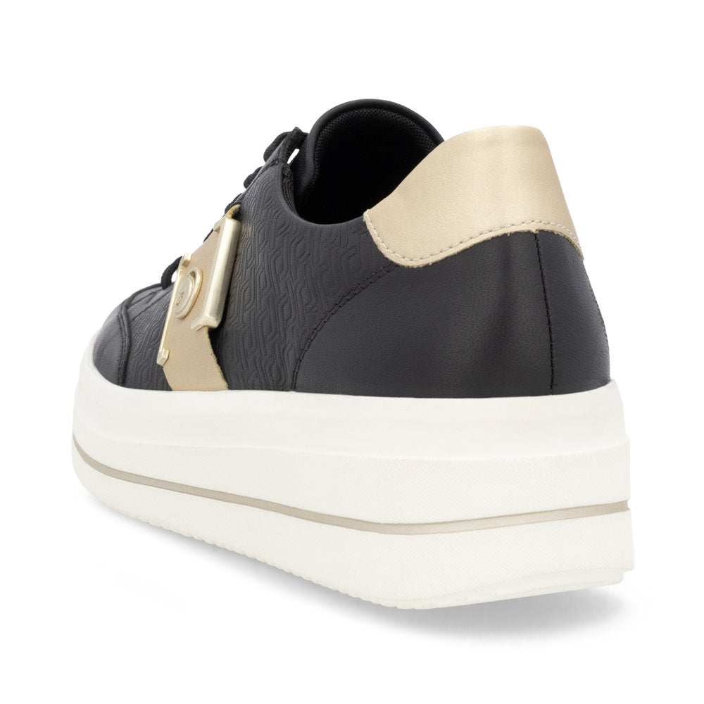 Remonte D1C07-03 Black & Light Gold Trainers