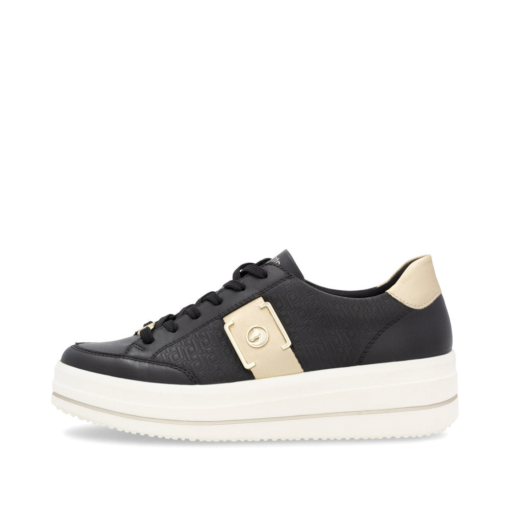 Remonte D1C07-03 Black & Light Gold Trainers