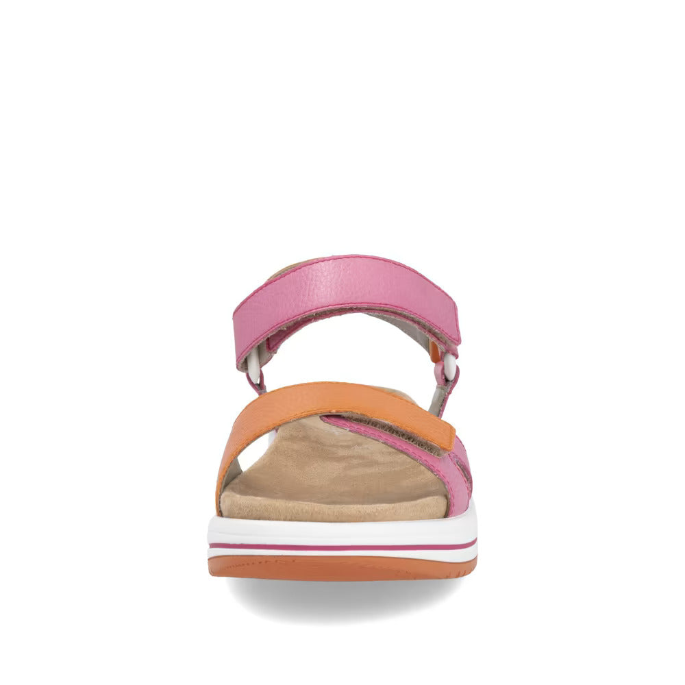 Remonte D1J57-31 Pink & Orange Combi Velcro Sandals