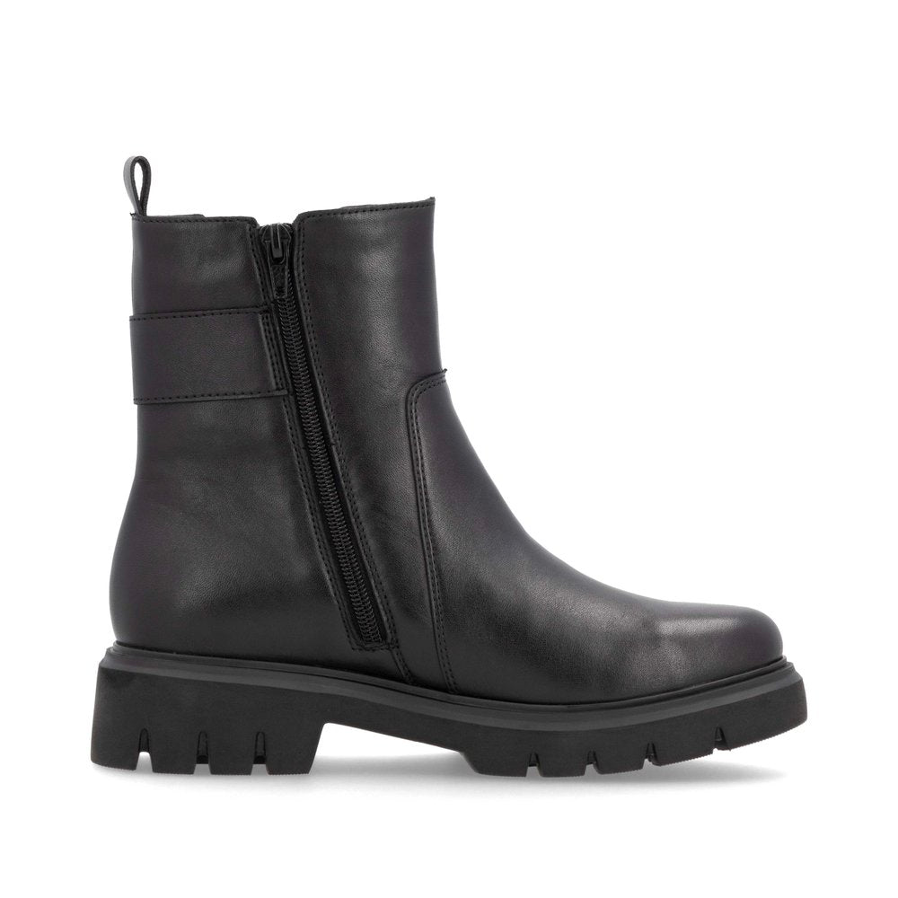Remonte D1W74-00 Black Chelsea Style Boots with Side Buckle