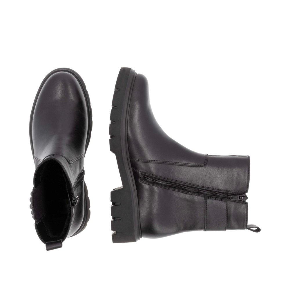 Remonte D1W74-00 Black Chelsea Style Boots with Side Buckle