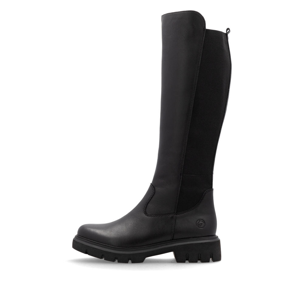 Remonte D1W77-00 Black Long Boots