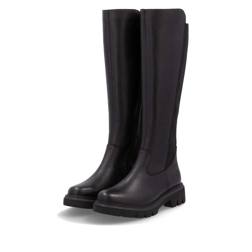 Remonte D1W77-00 Black Long Boots
