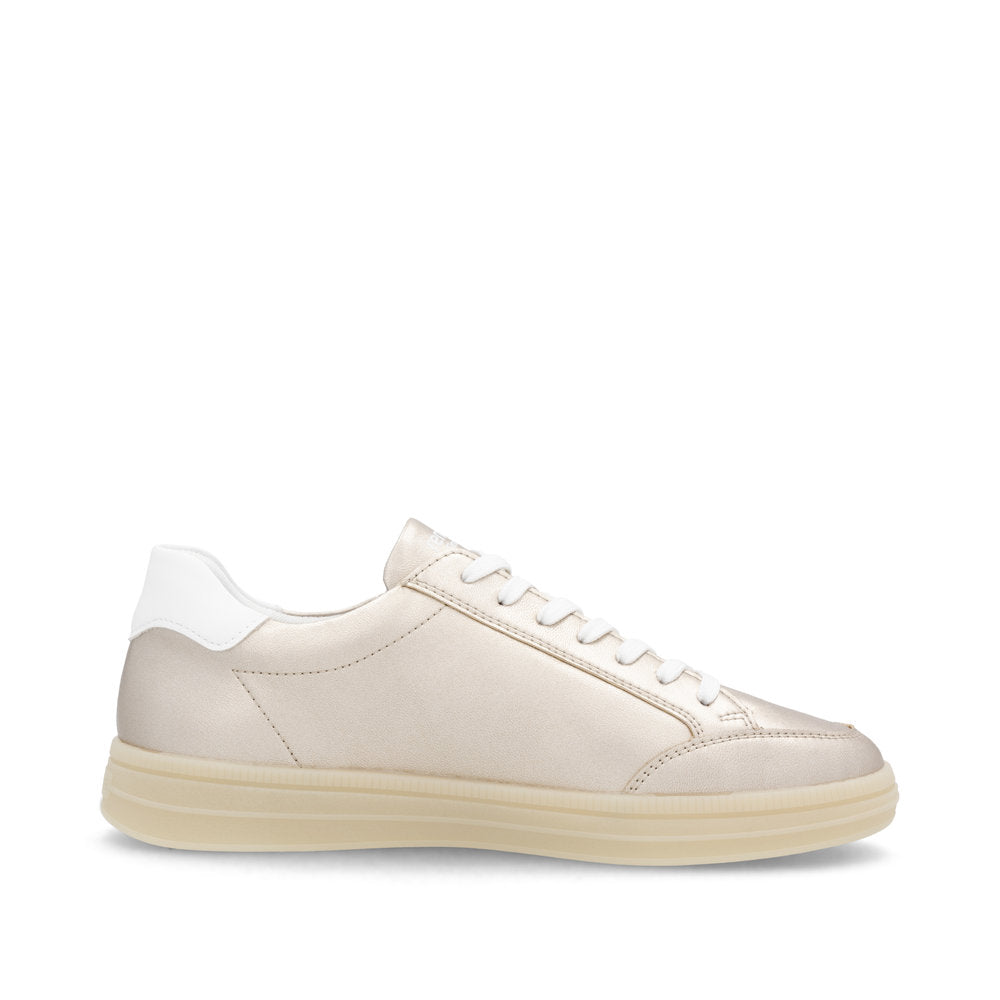 Remonte D2C02-90 Gold & White Trainers with Zip