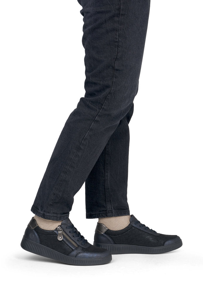 Remonte D2E05-03 Navy & Black Trainers with Zip