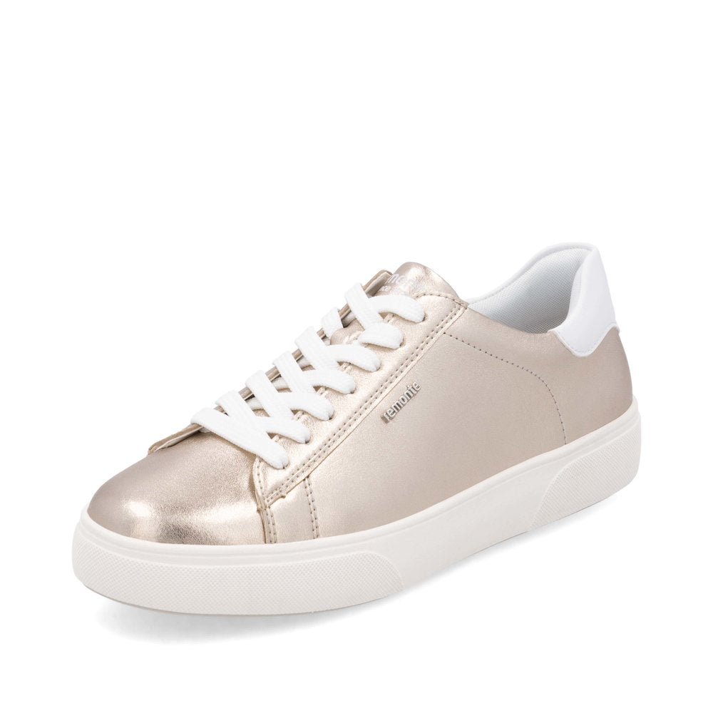 Remonte D2J00-90 Light Brass & White Lace Trainers