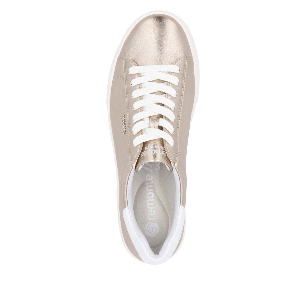 Remonte D2J00-90 Light Brass & White Lace Trainers