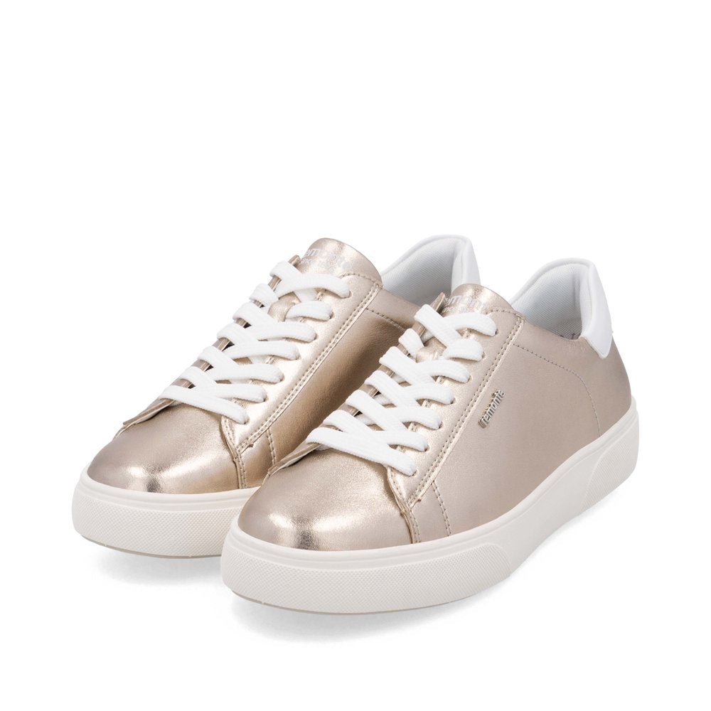 Remonte D2J00-90 Light Brass & White Lace Trainers