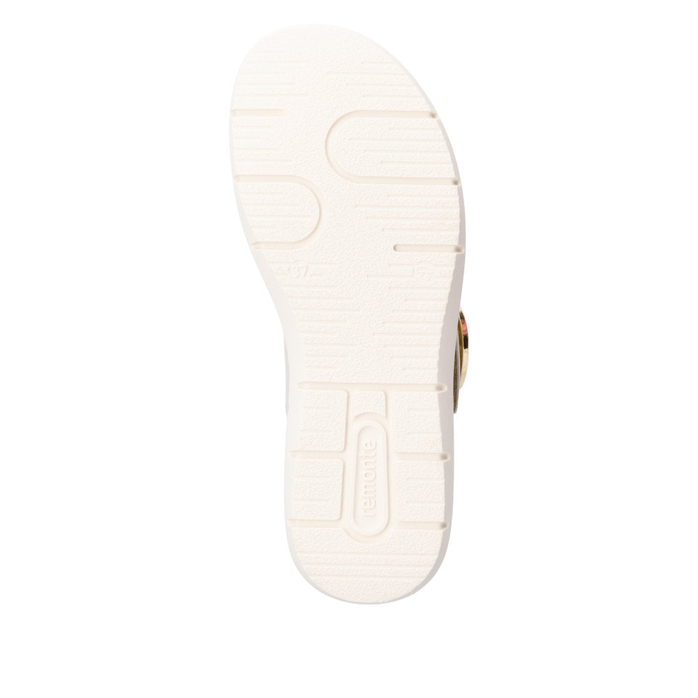 Remonte D2K50-80 Beige Velcro Sandals with Slingback Strap