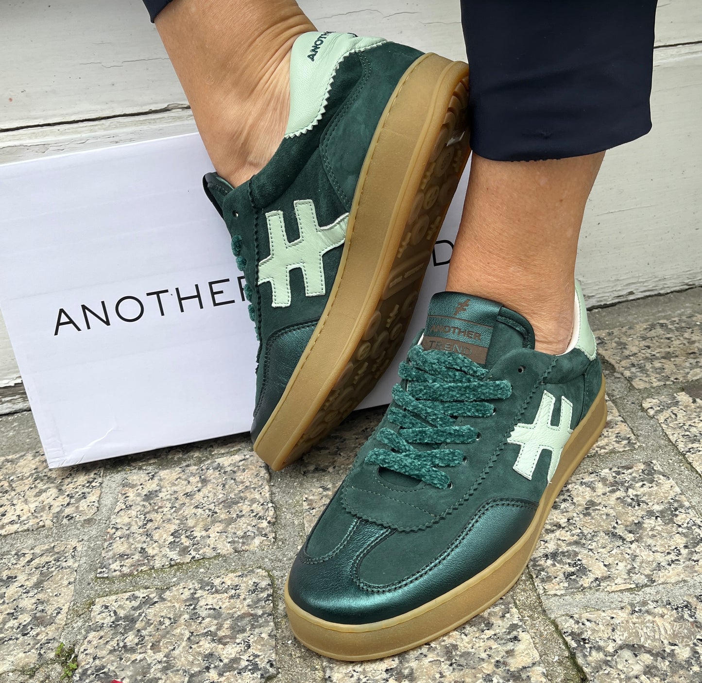 Another Trend A032V620 Green Trainers