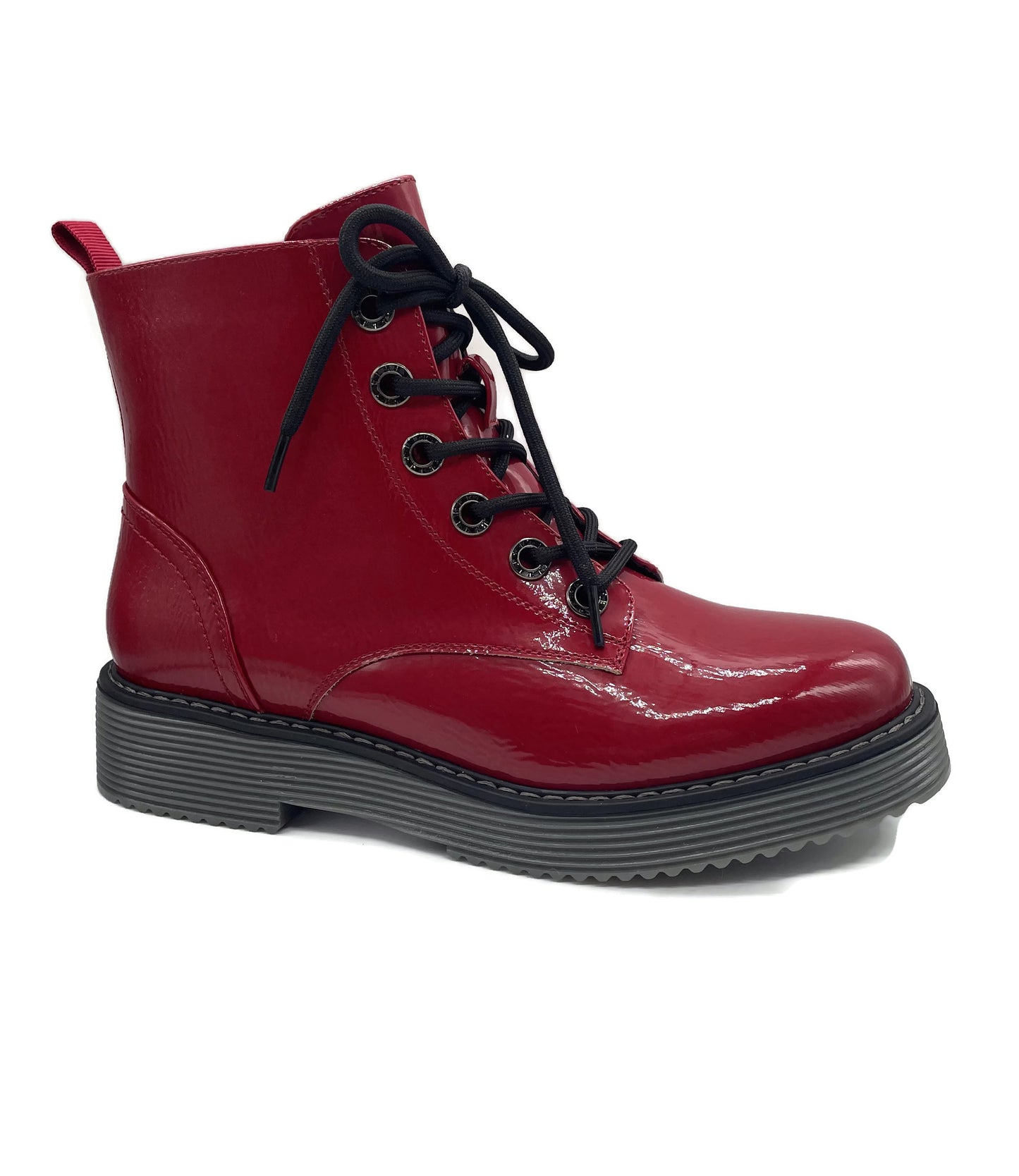 Gordonjack Daisy Red Patent Lace Boots