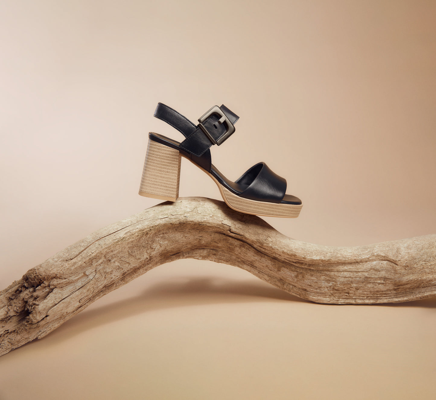 Gabor 44.780.27 Black Block Heel Slingback Sandals