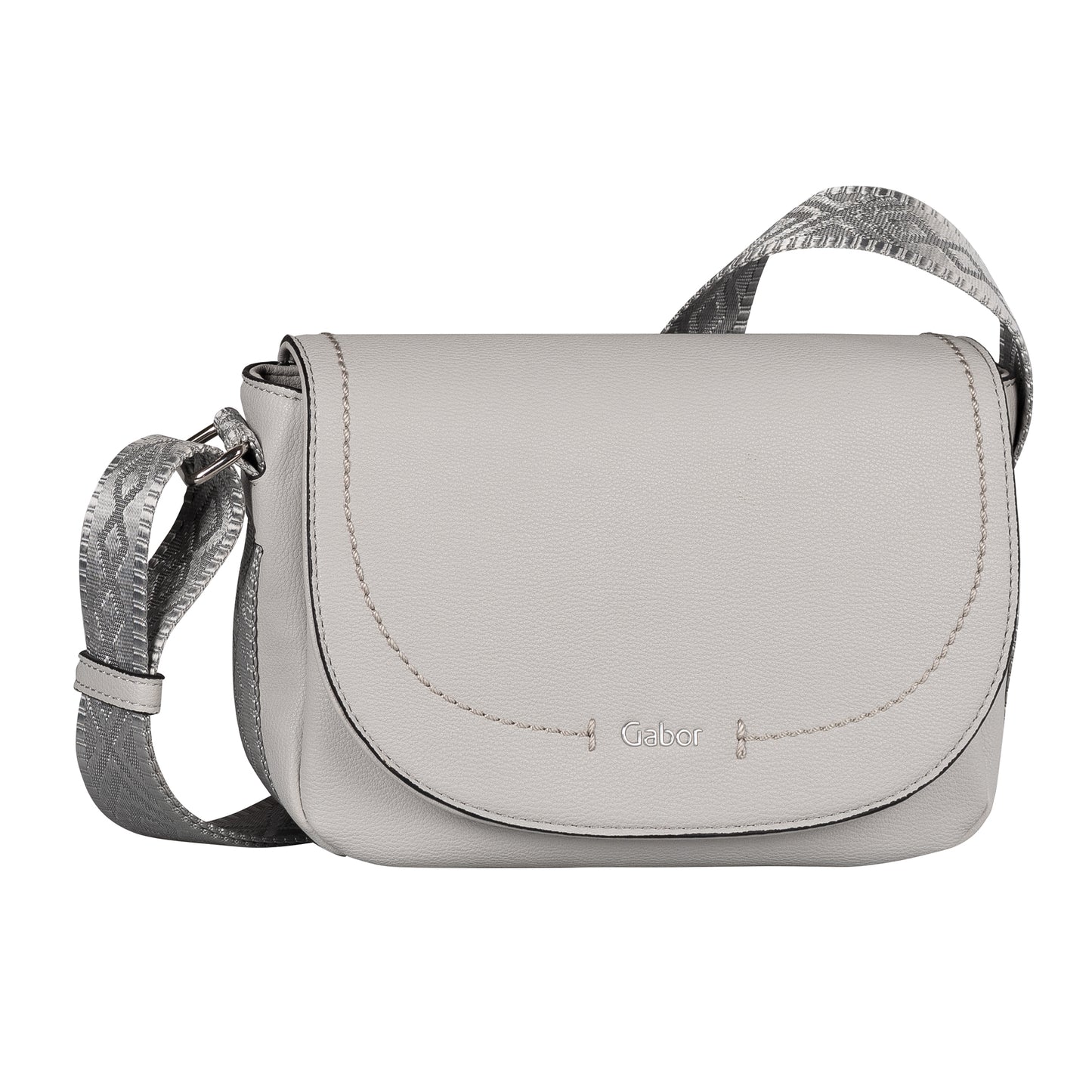 Gabor 011548 Aileen Light Grey Flap Bag with Top Zip