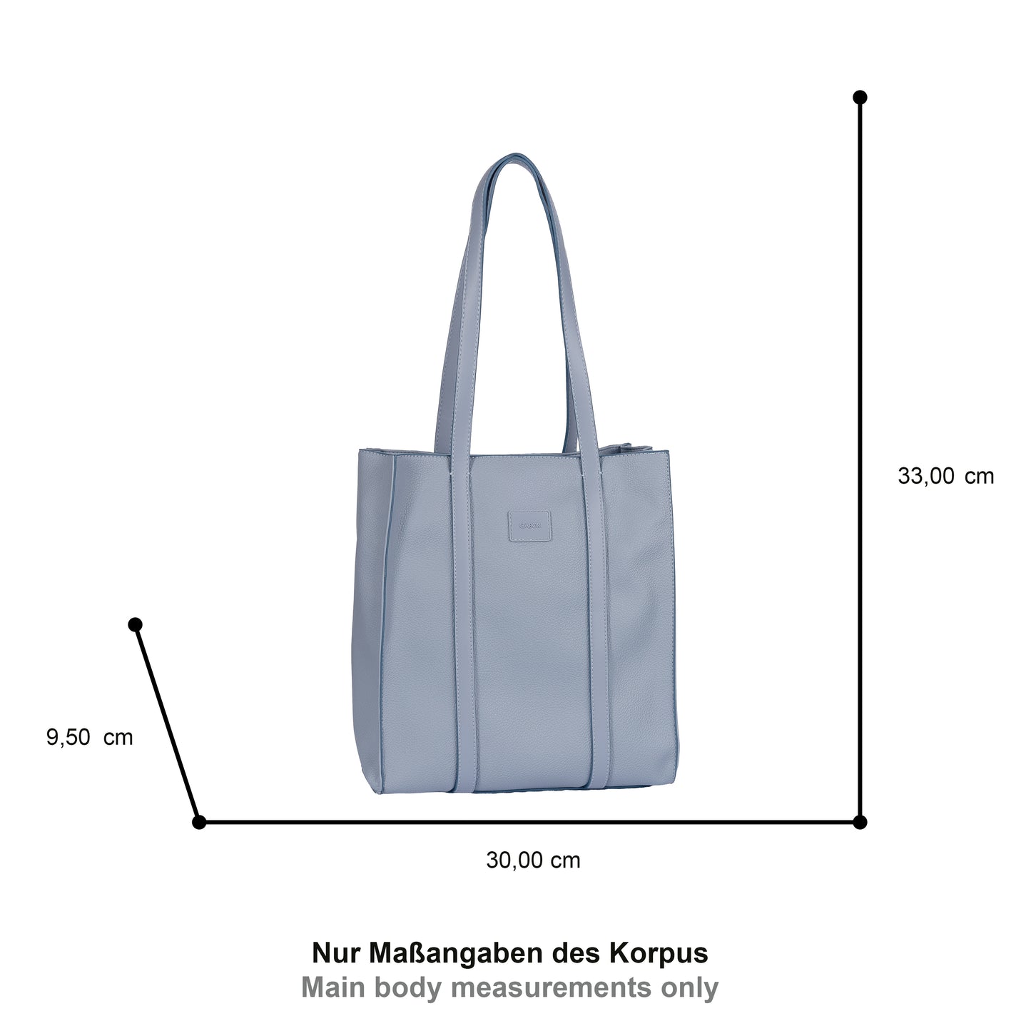 Gabor 012426 Elfie Light Blue Zip Tote Bag