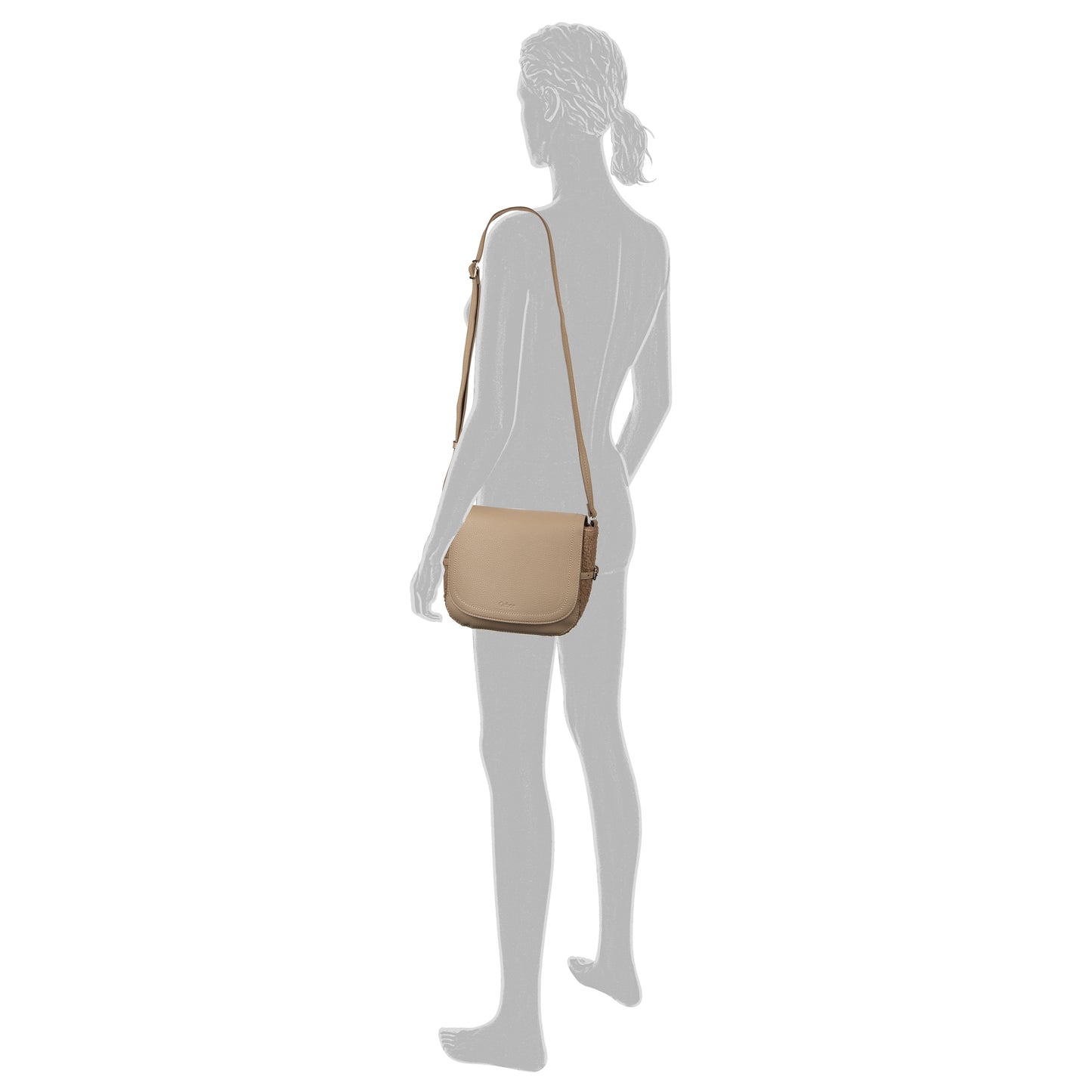 Gabor 012099 Noelle Taupe Saddle Bag