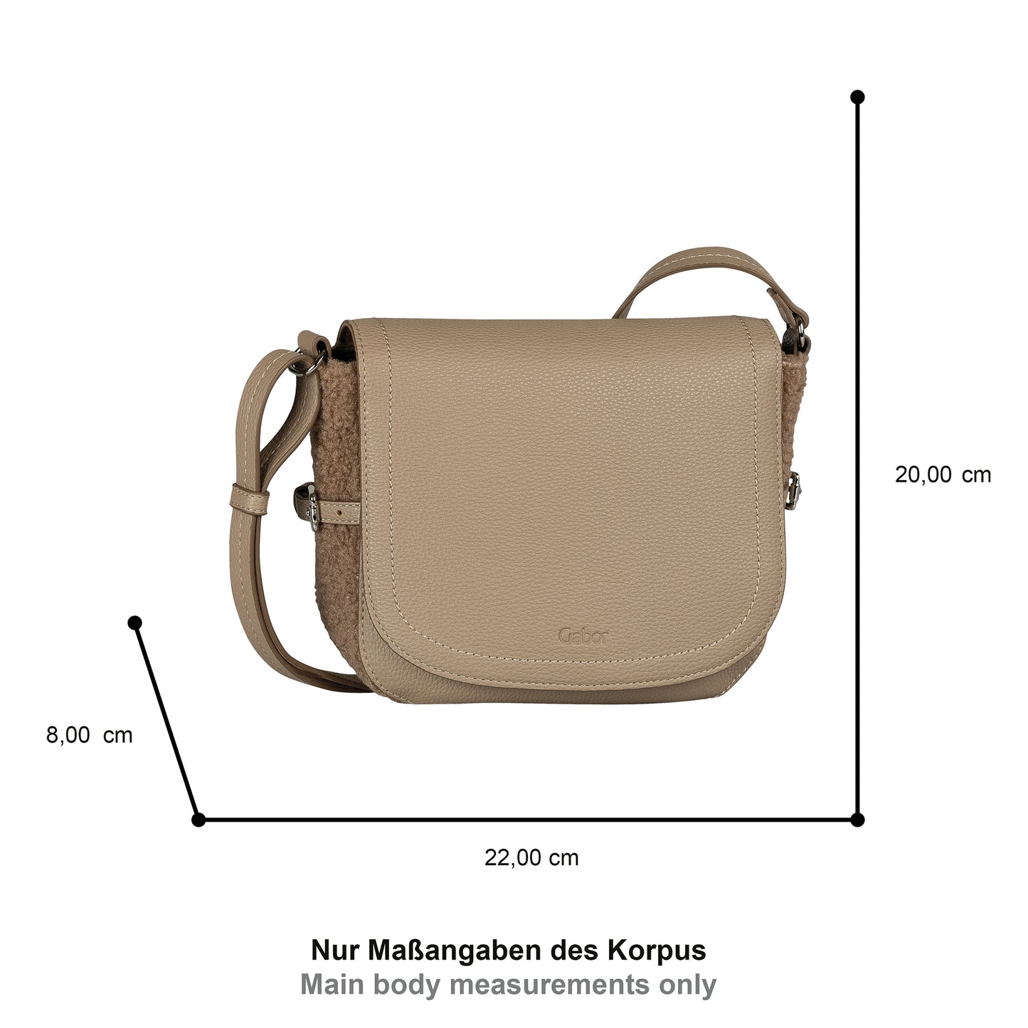 Gabor 012099 Noelle Taupe Saddle Bag