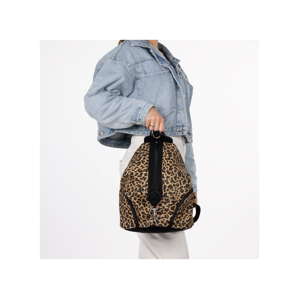 Rieker H1055-97 Beige & Black Leopard Backpack