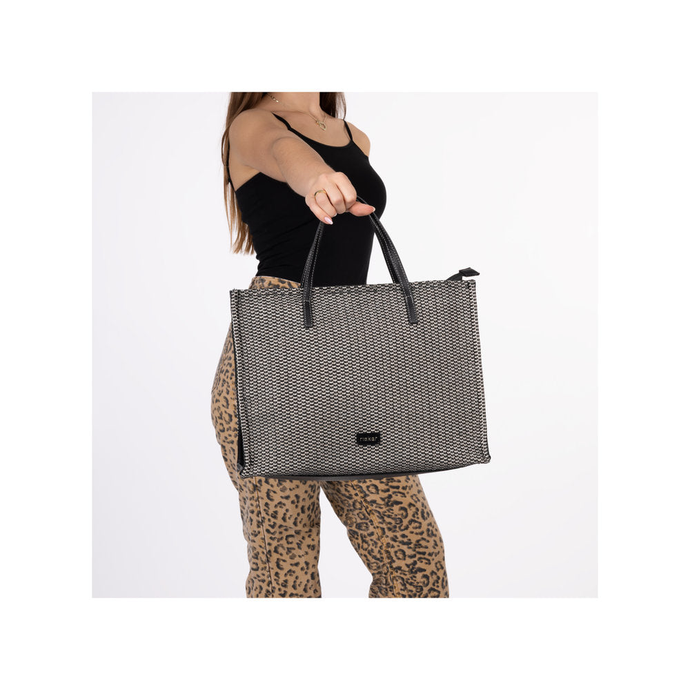 Rieker H1074-92 Black & Sand Handbag