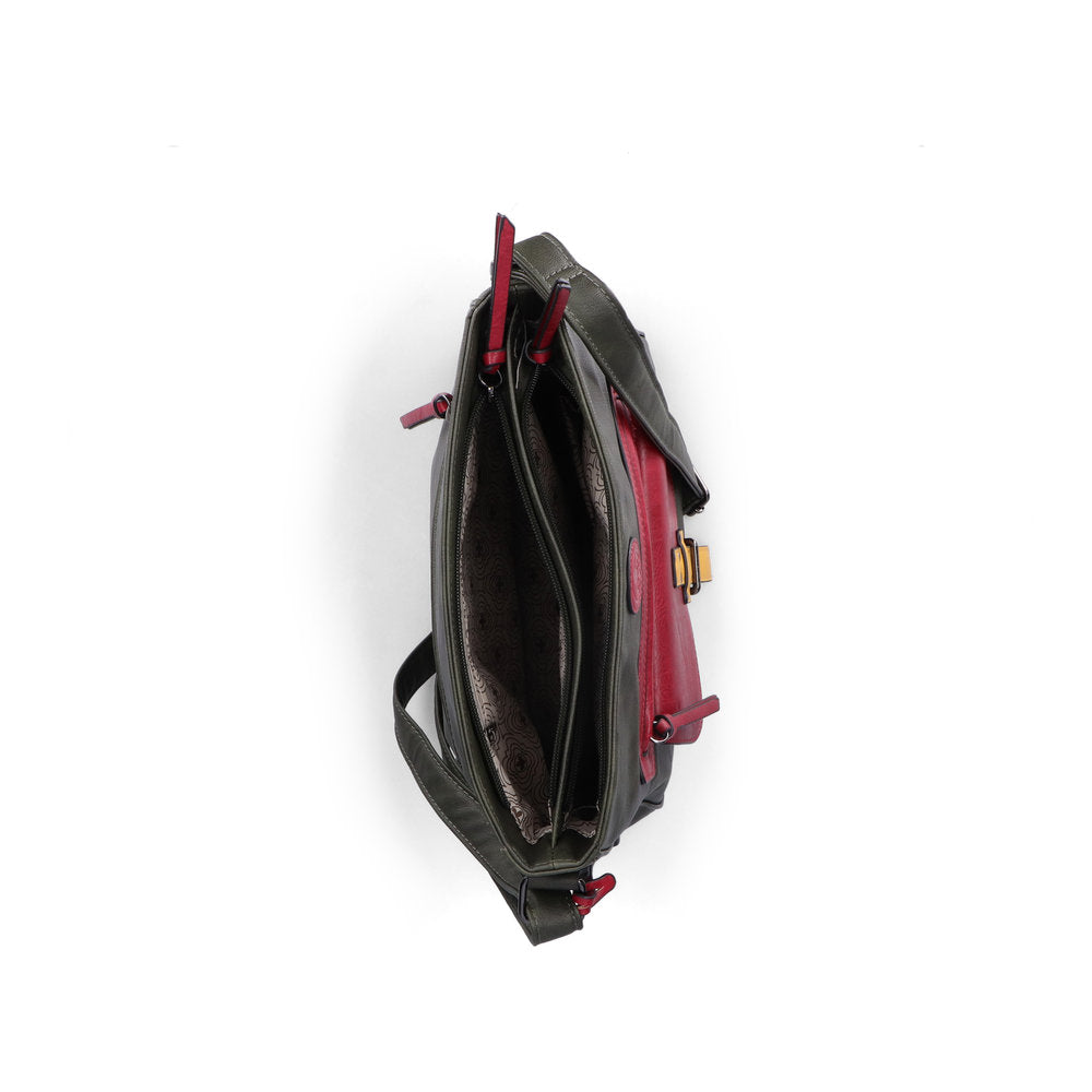 Rieker H1340-56 Forest Green Combi Handbag: