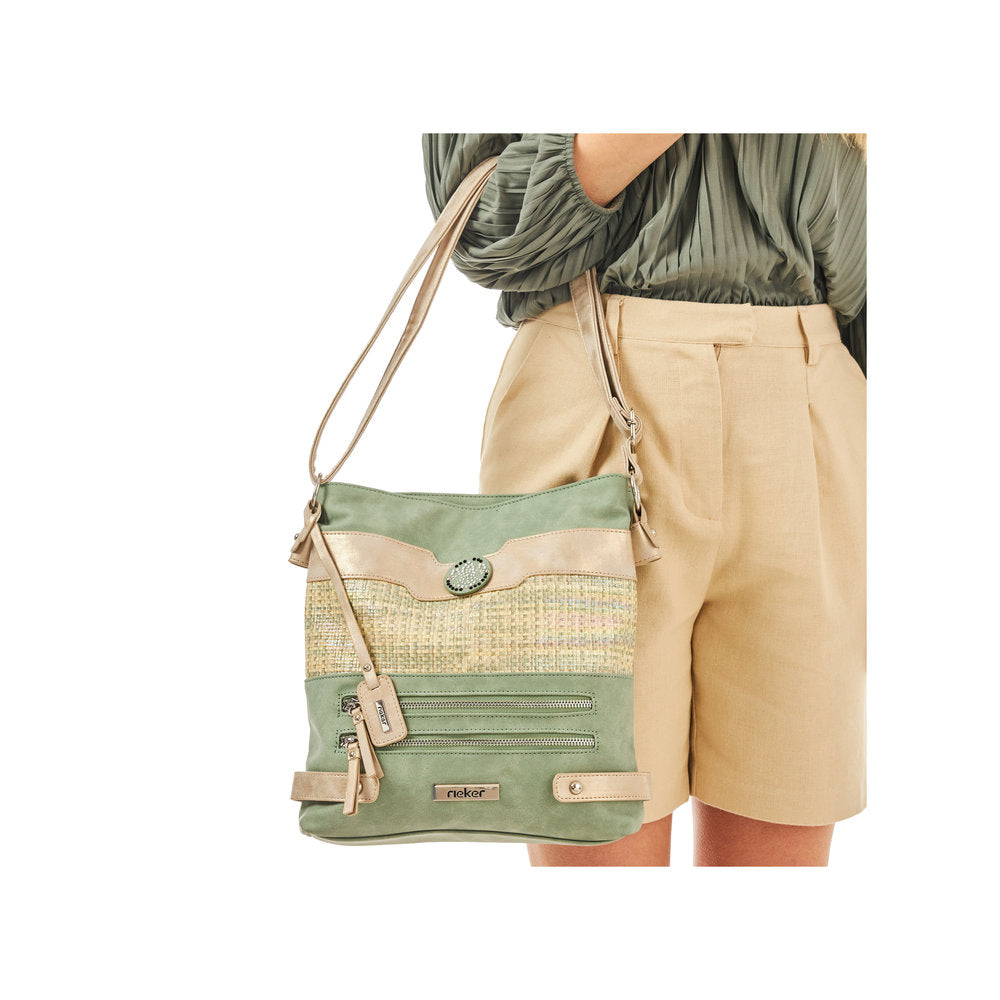 Rieker H1346-52 Mint & Beige Combi Shoulder Bag