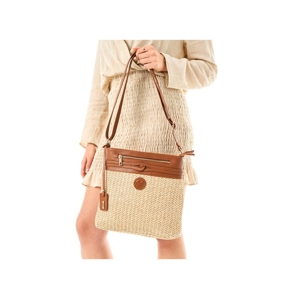 Rieker H1519-64 Beige & Tan Handbag