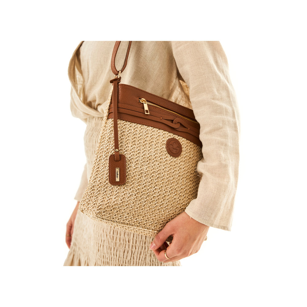Rieker H1519-64 Beige & Tan Handbag