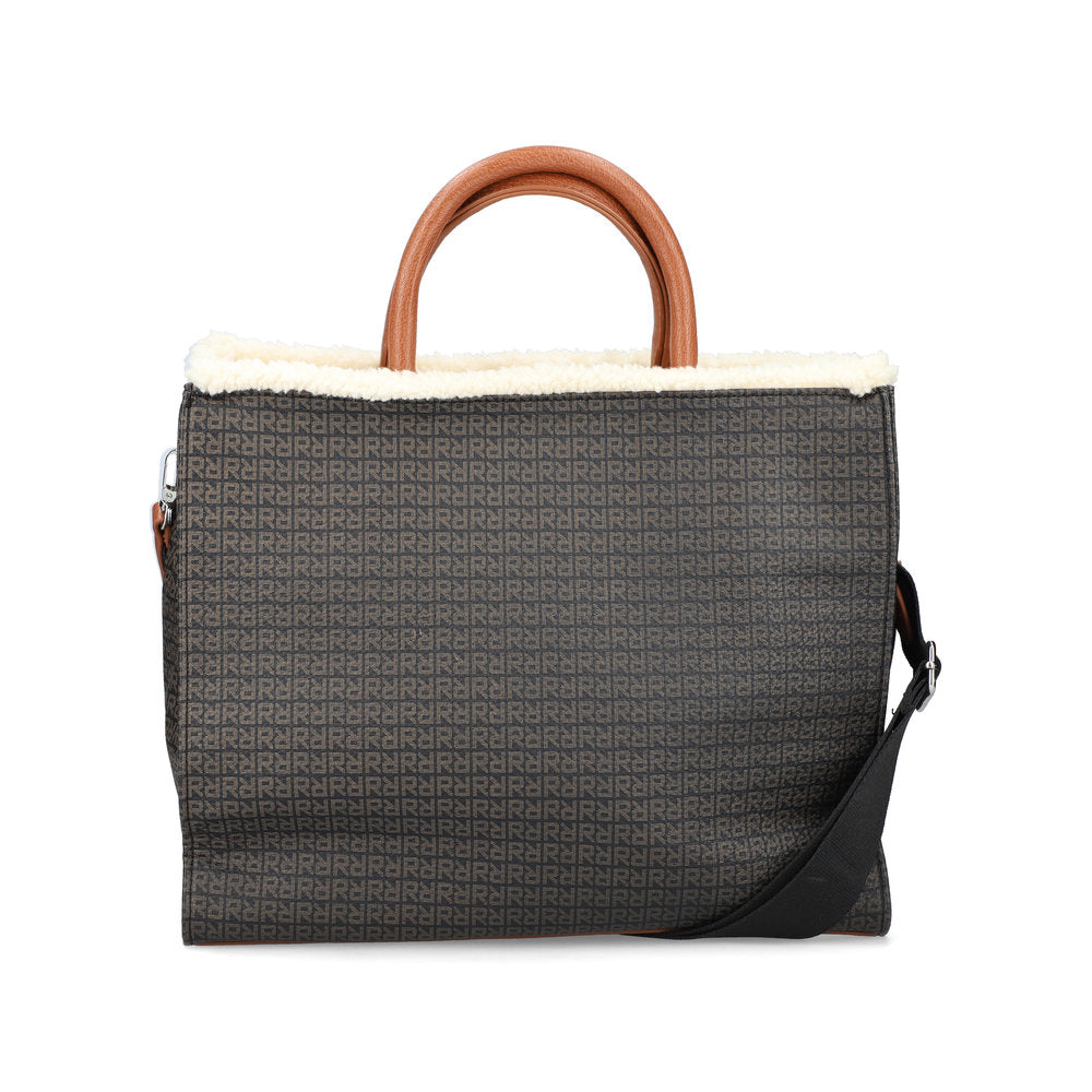 Rieker H1532-00 Black, Tan & Ivory Combi Handbag