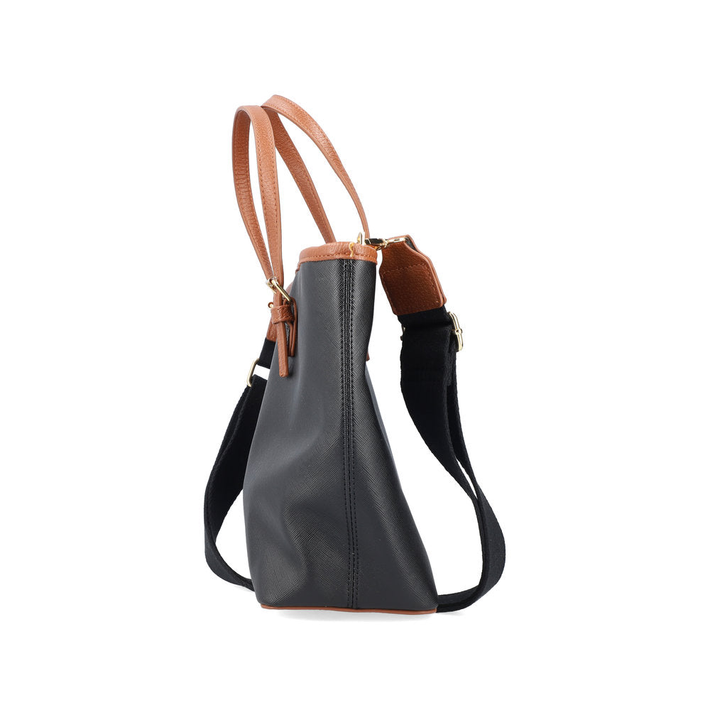 Rieker H1543-00 Black & Tan Handbag